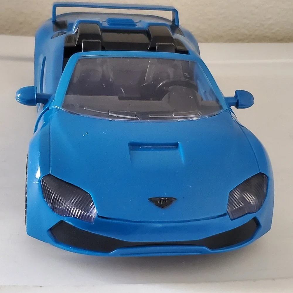 Driven by Battat Blue Convertible Sports Car Toy Vehicle DRI-V3N License Plate